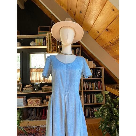 90s Denim Romper Dress - Picture 7 of 7